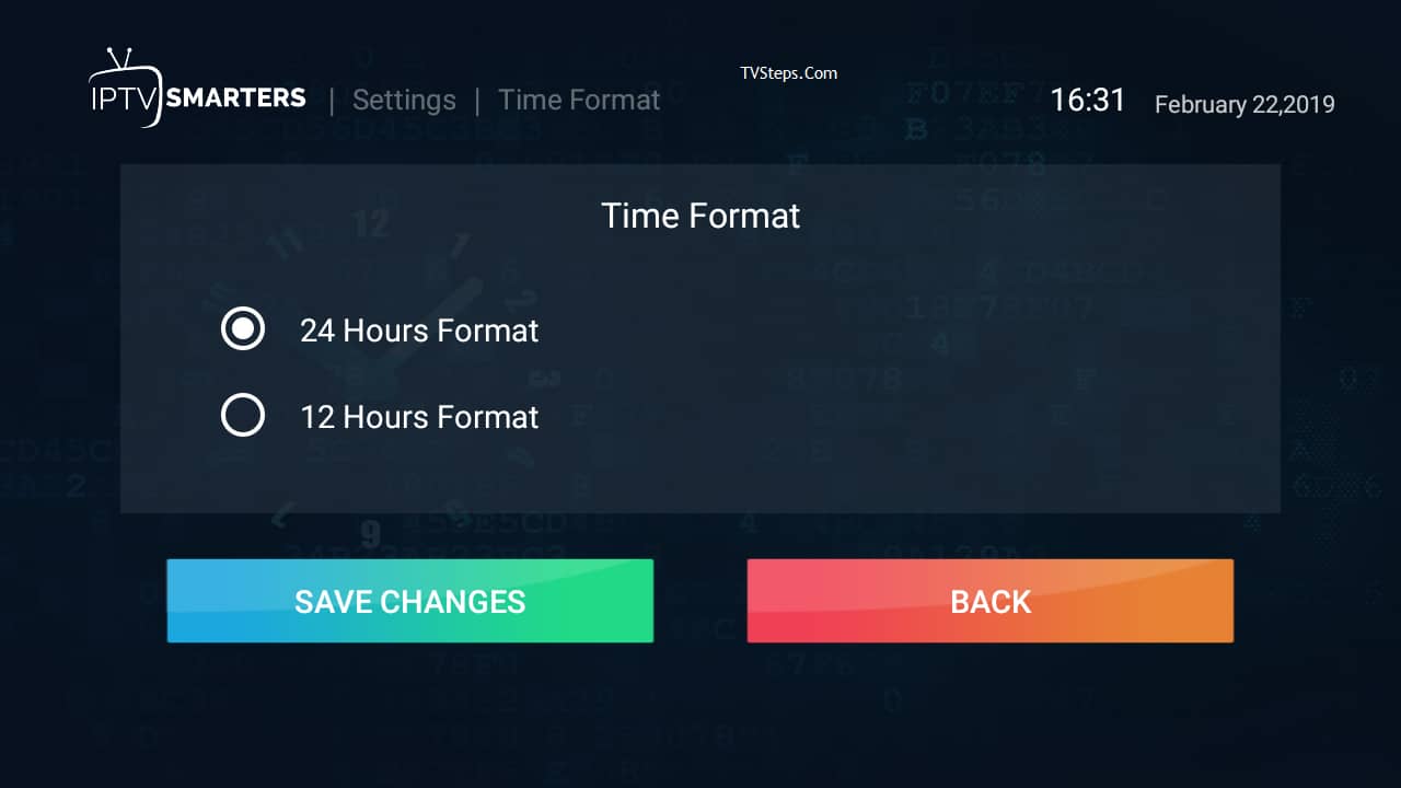 Time Format Settings