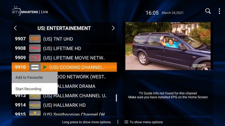 One of the best features within the SprimeeTV IPTV service is the ability to add channels to Favorites.