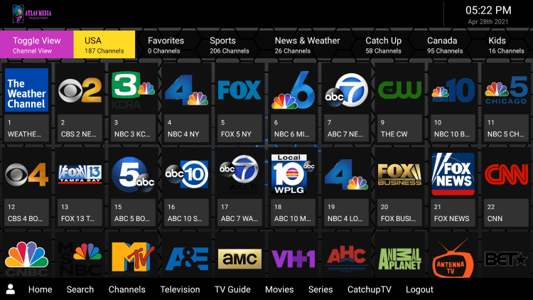 atlas media iptv channels