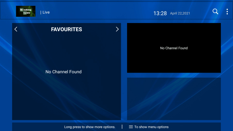 That's it! You can now add/remove channels from Favorites within breaking cable