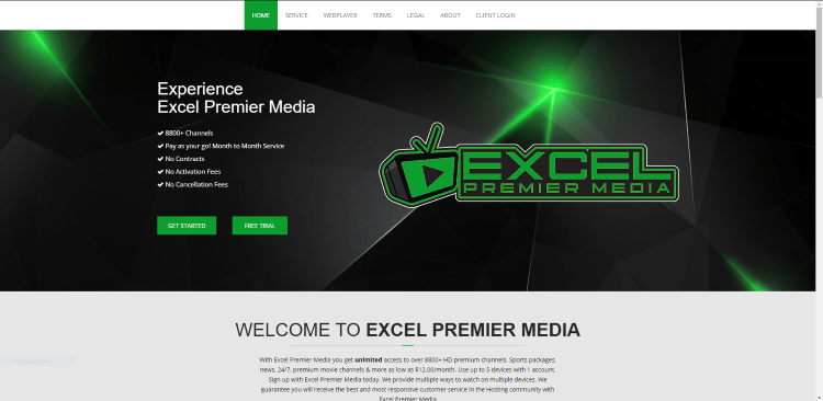 Prior to using the Excel Premier Media IPTV service, you will need to register for an account on their official website.