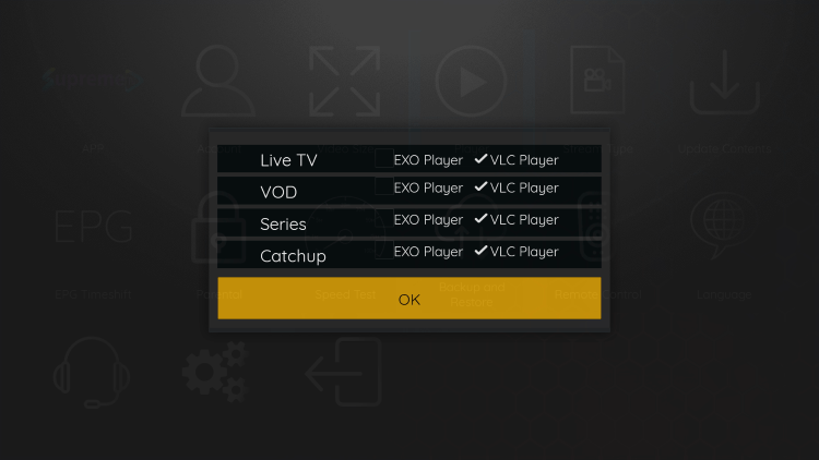 That's it! You can now integrate external video players within supremetv iptv