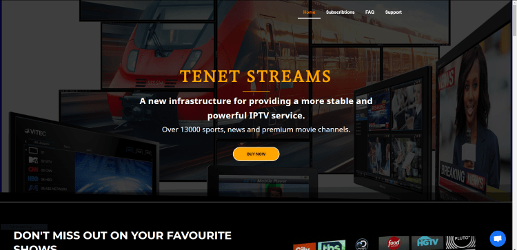 Prior to using the Tenet Streams IPTV service, you will need to register for an account on their official website.
