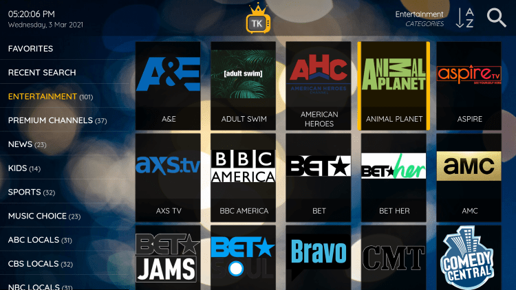 One of the best features within the TV Kings service is the ability to add channels to Favorites.