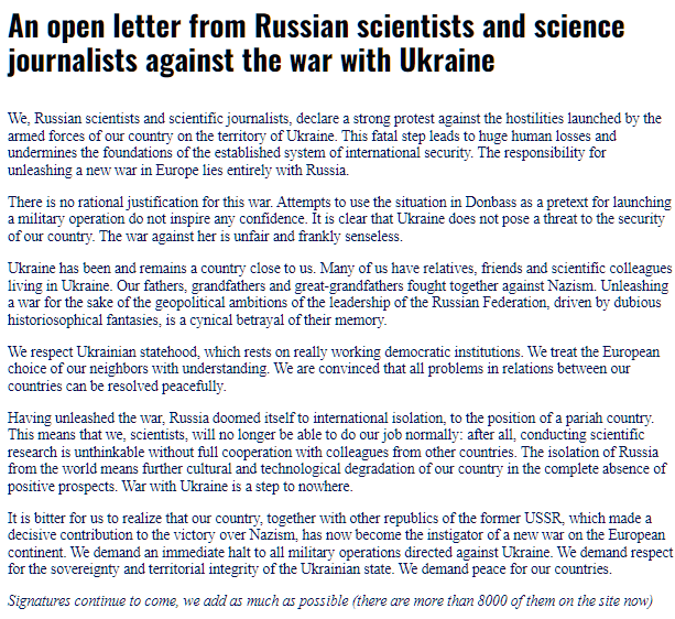 scientist open letter