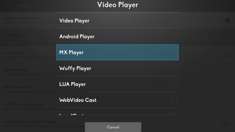 For this example, we used MX Player.