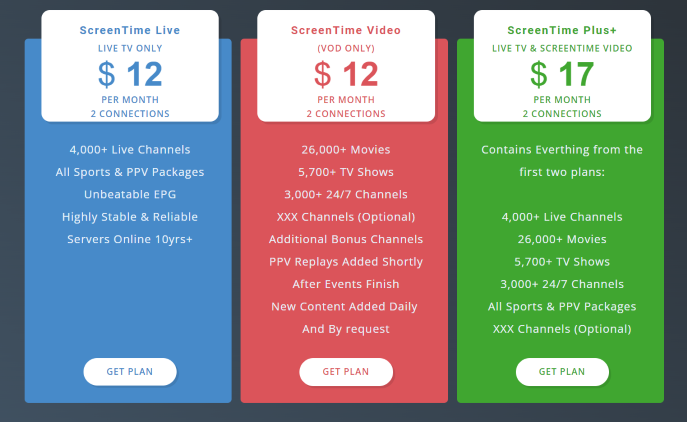 screentime iptv pricing