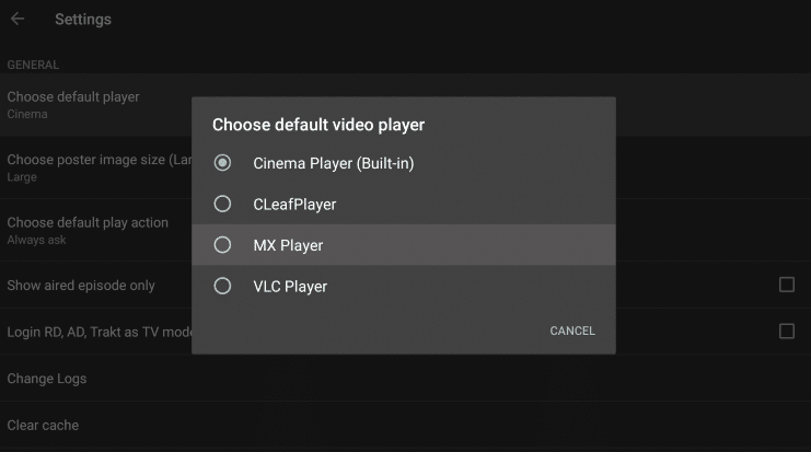 Click MX Player or whichever player you installed.