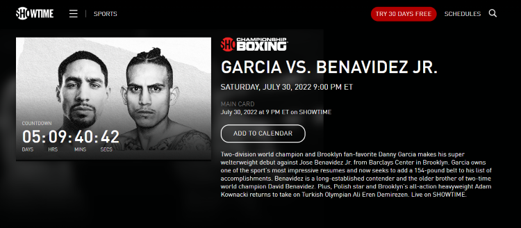 How to Stream Danny Garcia vs Jose Benavidez Fight on Showtime PPV
