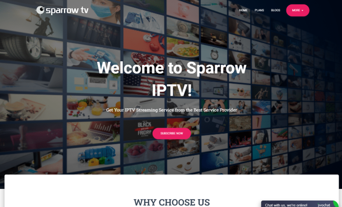 sparrow iptv website