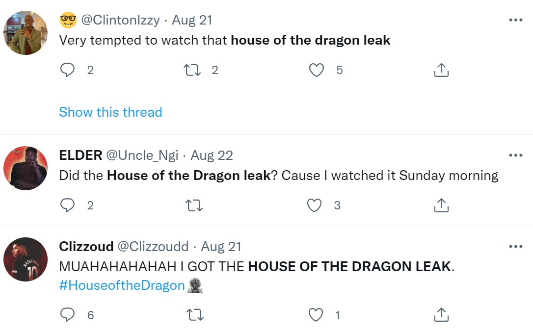 house of the dragon twitter