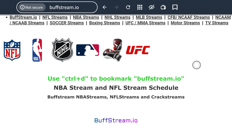 BuffStream io is one of the most popular sports streaming websites
