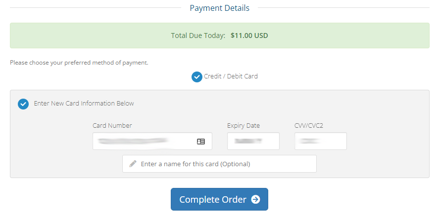 how to setup iptv - Enter your payment information and click Complete Order.