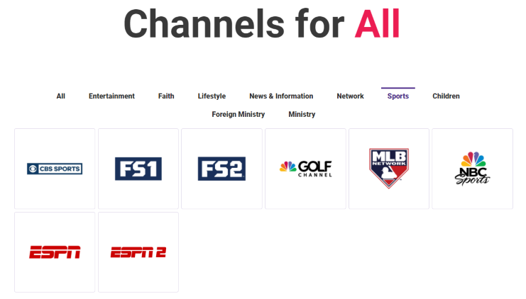 This service even has options for major sports channels, sever day catchup, and other premium offerings not included in some services.
