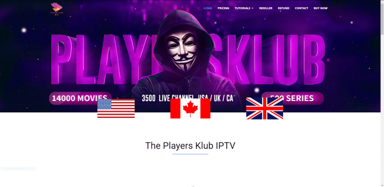 Prior to using the Players Klub IPTV service, you will need to register for an account on their official website.