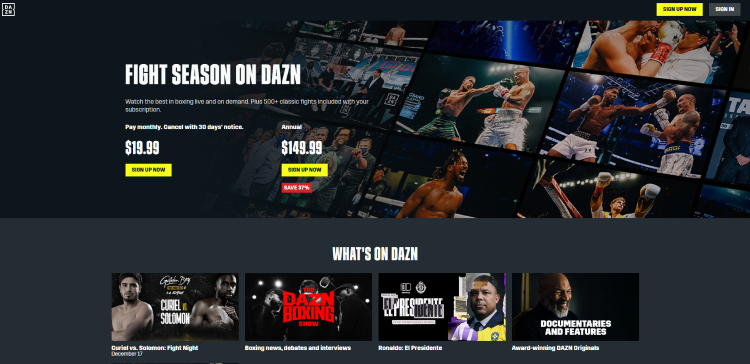Prior to installing DAZN on your Firestick/Fire TV device, you must first sign up for an account on their official website.