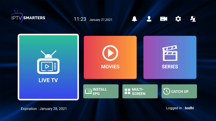 You have successfully set up IPTV Smarters Pro on your streaming device!