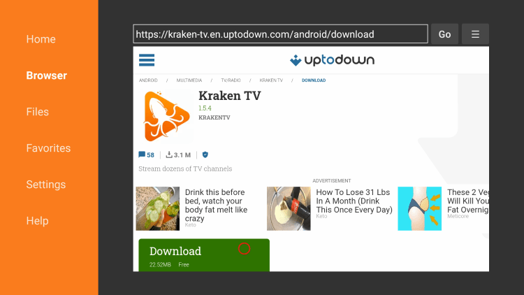 Click Download kraken tv