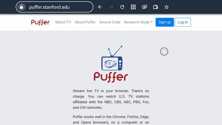 You are now on the home page for Puffer TV.
