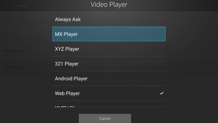 For this example, we used MX Player.