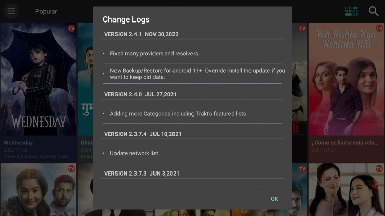 Cinema HD Update V2.4.1 change log