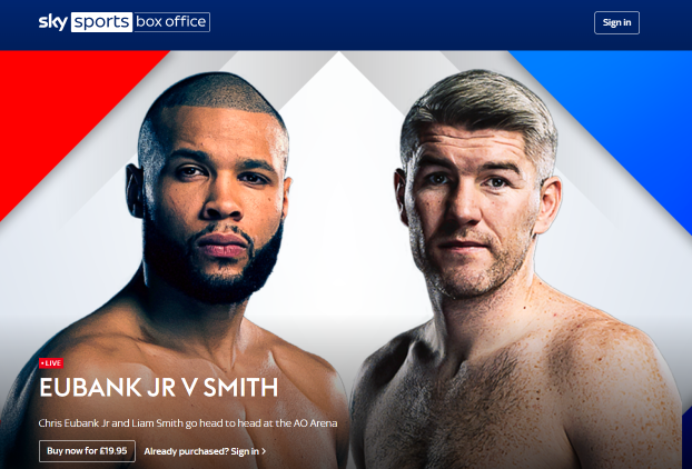 For those located in the United Kingdom, there is also the choice of purchasing this fight on Sky Sports Box Office.