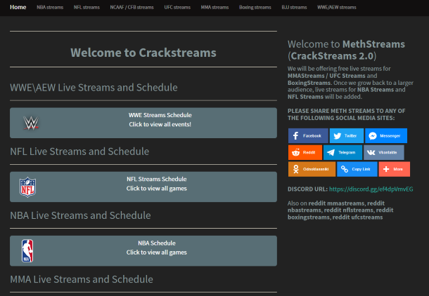 Methstreams is one of the most popular sports streaming websites available