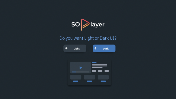 Choose light or dark UI.