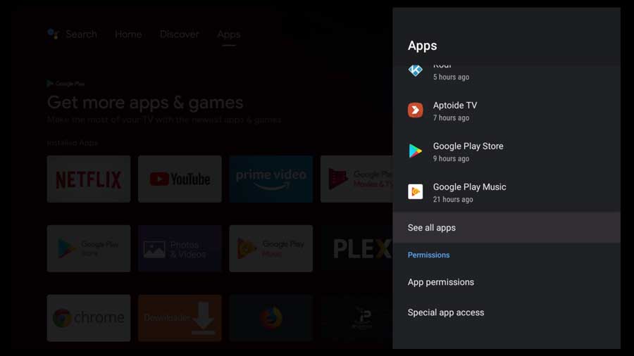 In the Apps menu, click See All Apps