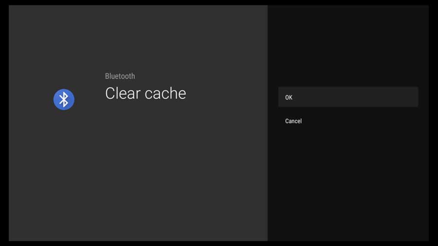 Click OK to confirm clearing cache