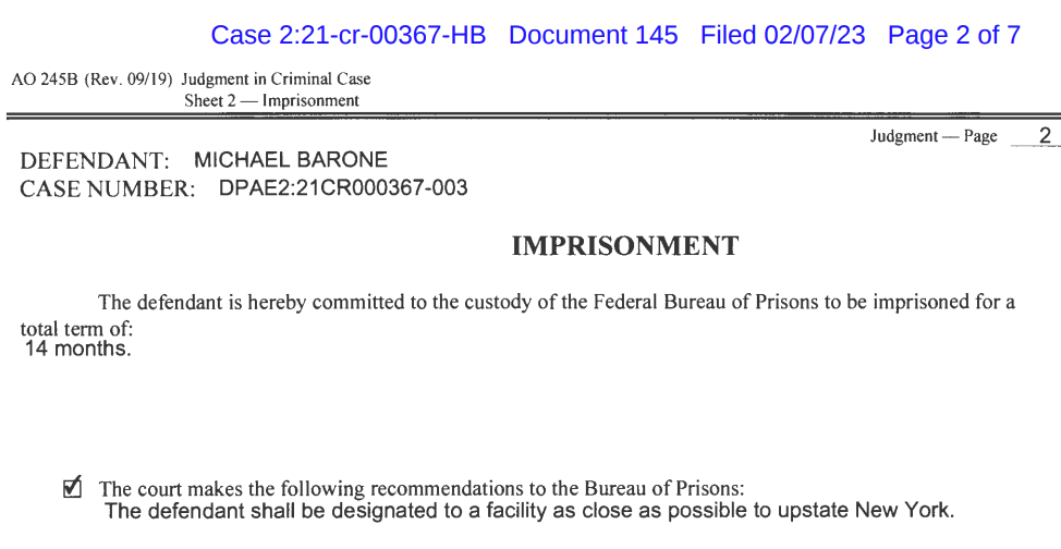 barone sentence 14 months