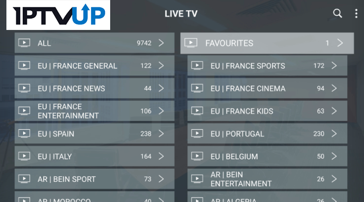 up iptv channels