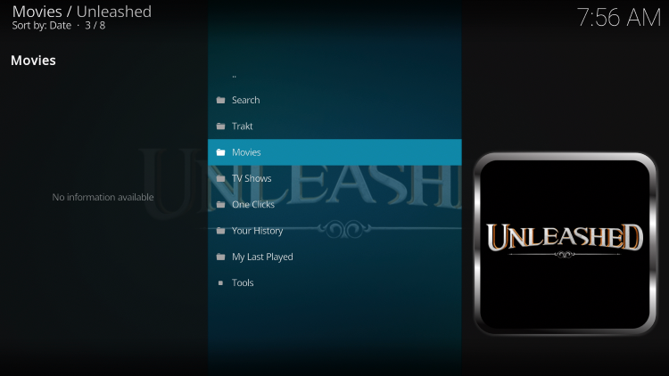 Installation of the Unleashed Kodi Addon is now complete. Enjoy!