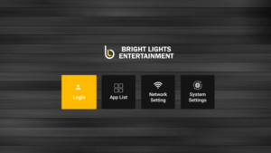 bright lights entertainment iptv main menu