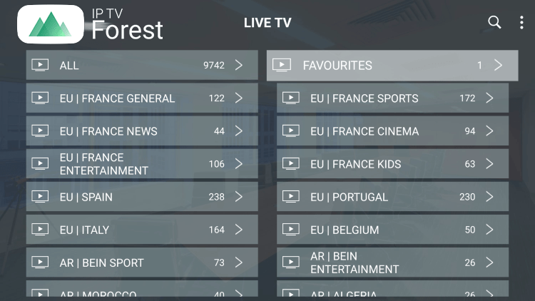 iptv forest channels