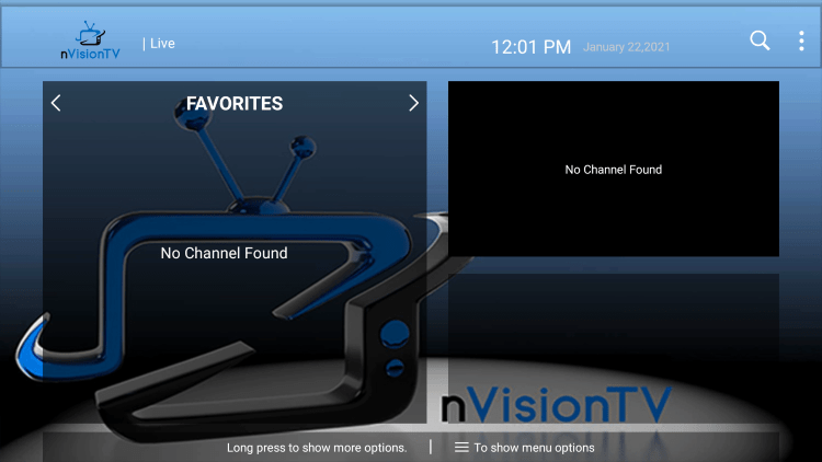 You can now add/remove channels from Favorites within nvision tv iptv