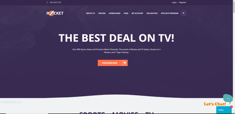 Prior to using the Rocket IPTV service, you will need to register for an account on their official website.