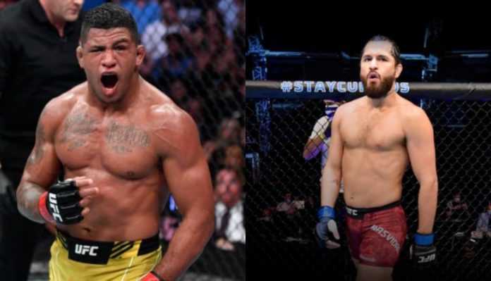 The co-main event is a matchup between Gilbert Burns and Jorge Masvidal.