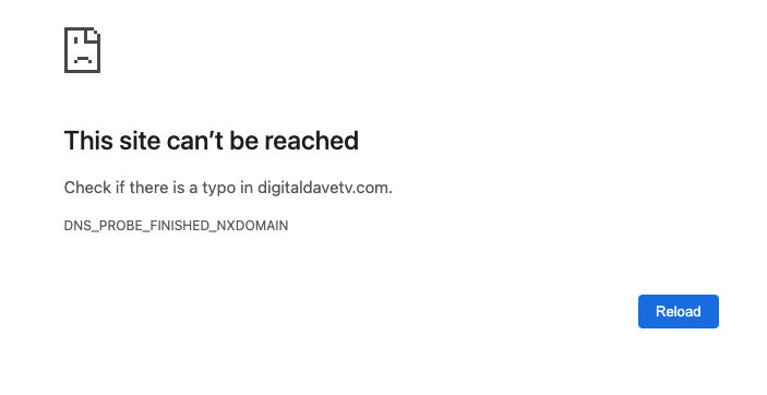 Digital Dave TV website not working