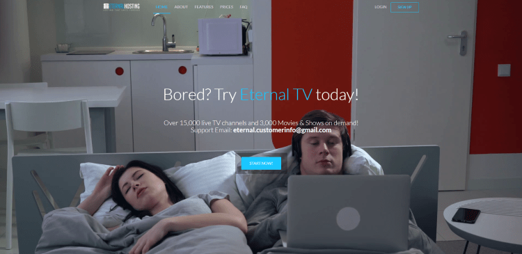 Prior to using the Eternal TV IPTV service, you will need to register for an account on their website.