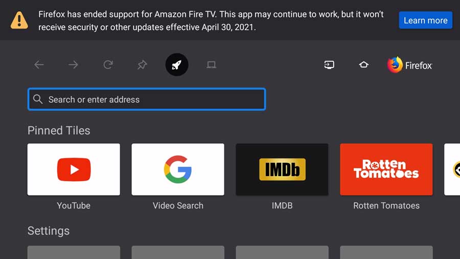 Firefox for Android TV