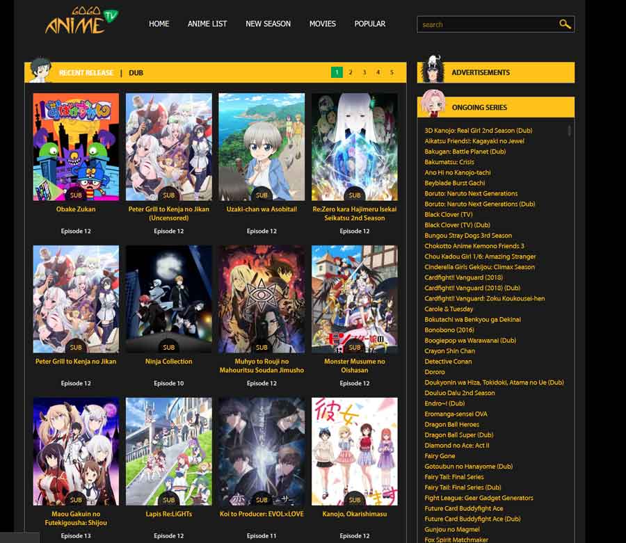 Best Anime Streaming Sites: GoGoAnime