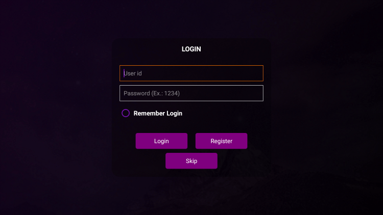 You can now input your login information if you have an account or register.