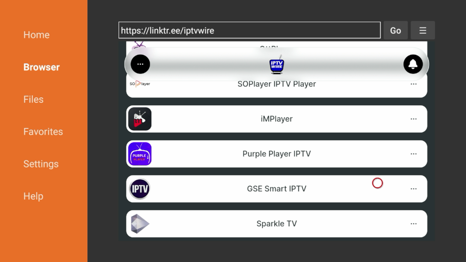 Scroll down and find GSE Smart IPTV. Click to start the installation.
