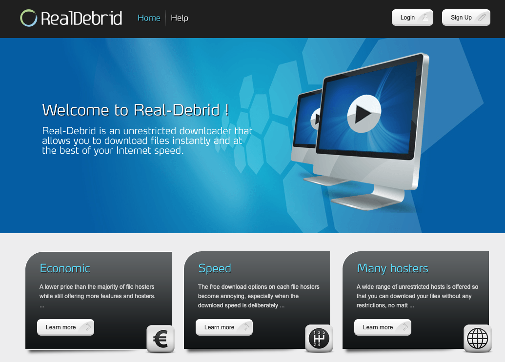 You must first register for a Real-Debrid account if you don't already have one.