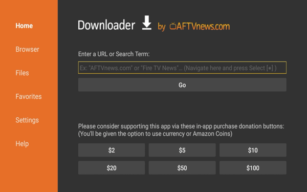 Install the Downloader App from your respective app store to install free IPTV apps